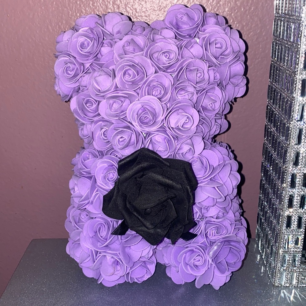 Purple Rose Bear